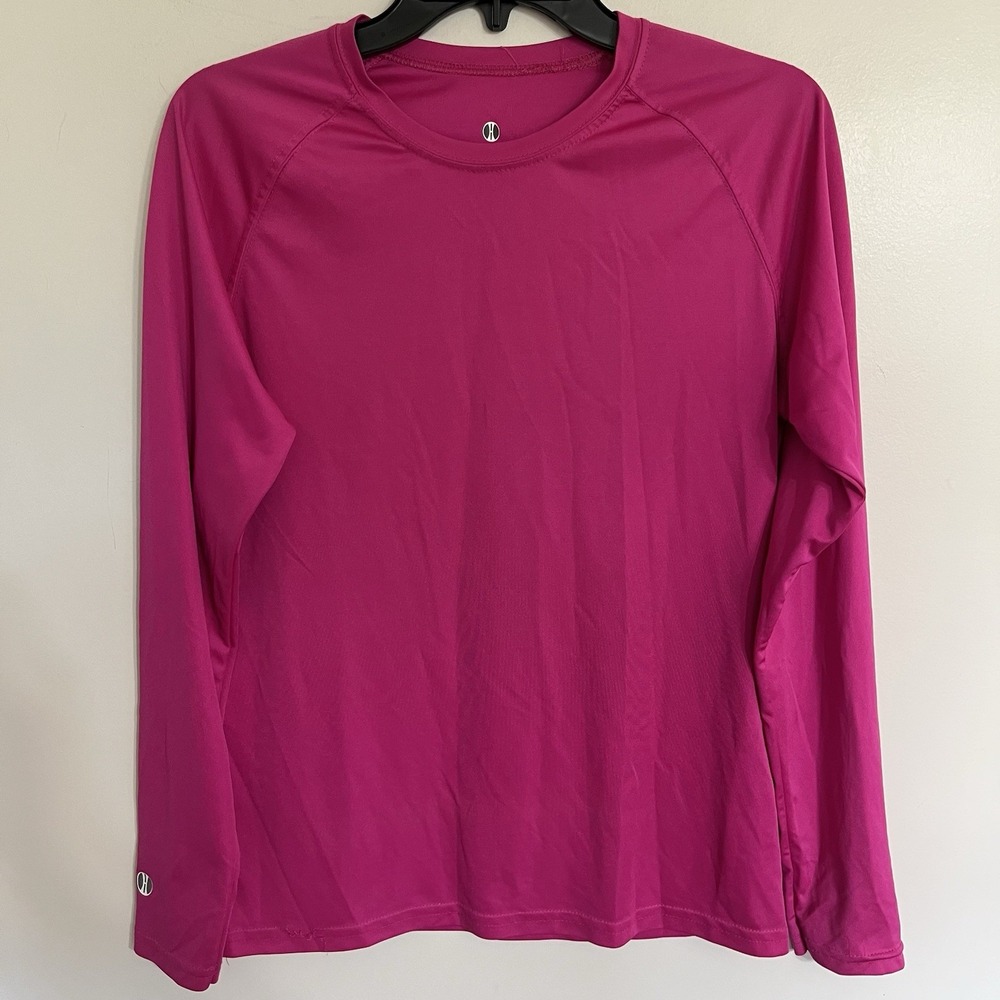 Women's‎ Holloway Long Sleeve Pink Athletic Shirt Size Medium Stretch
